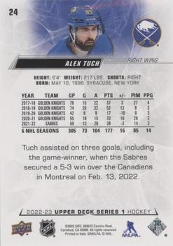 2022-23 Upper Deck - Speckled Rainbow Foil #24 Alex Tuch Back