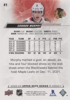 2022-23 Upper Deck - Speckled Rainbow Foil #41 Connor Murphy Back