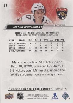 2022-23 Upper Deck - Speckled Rainbow Foil #77 Mason Marchment Back