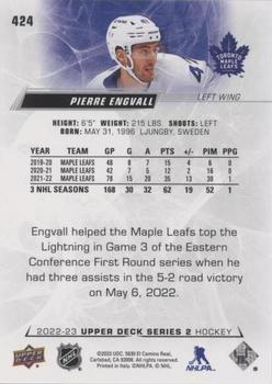 2022-23 Upper Deck - Speckled Rainbow Foil #424 Pierre Engvall Back