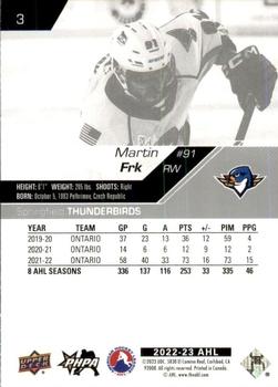 2022-23 Upper Deck AHL #3 Martin Frk Back