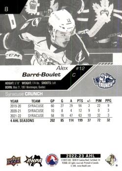 2022-23 Upper Deck AHL #8 Alex Barre-Boulet Back