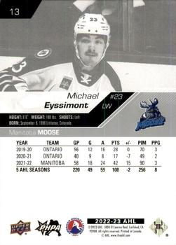 2022-23 Upper Deck AHL #13 Michael Eyssimont Back
