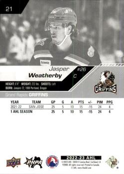 2022-23 Upper Deck AHL #21 Jasper Weatherby Back