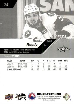 2022-23 Upper Deck AHL #34 Scott Reedy Back