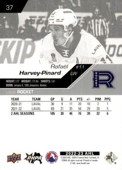 2022-23 Upper Deck AHL #37 Rafael Harvey-Pinard Back