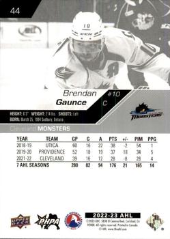 2022-23 Upper Deck AHL #44 Brendan Gaunce Back