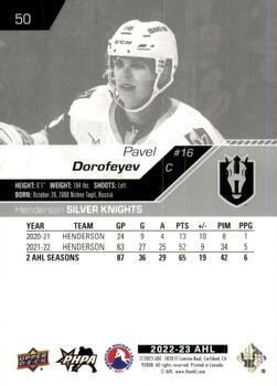 2022-23 Upper Deck AHL #50 Pavel Dorofeyev Back