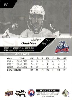 2022-23 Upper Deck AHL #52 Julien Gauthier Back