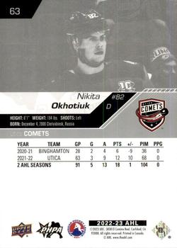 2022-23 Upper Deck AHL #63 Nikita Okhotiuk Back