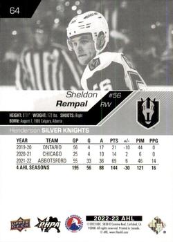 2022-23 Upper Deck AHL #64 Sheldon Rempal Back