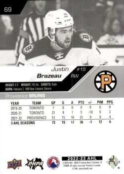 2022-23 Upper Deck AHL #69 Justin Brazeau Back