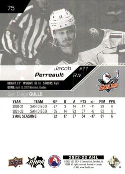 2022-23 Upper Deck AHL #75 Jacob Perreault Back