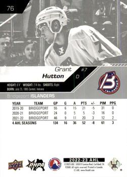 2022-23 Upper Deck AHL #76 Grant Hutton Back