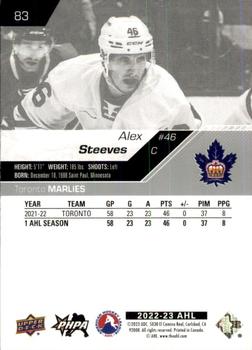 2022-23 Upper Deck AHL #83 Alex Steeves Back