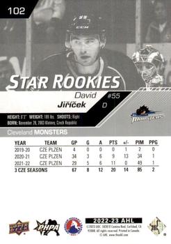 2022-23 Upper Deck AHL #102 David Jiricek Back