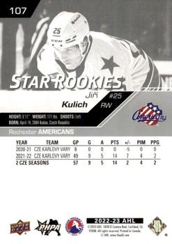 2022-23 Upper Deck AHL #107 Jiri Kulich Back