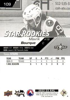 2022-23 Upper Deck AHL #109 Mavrik Bourque Back
