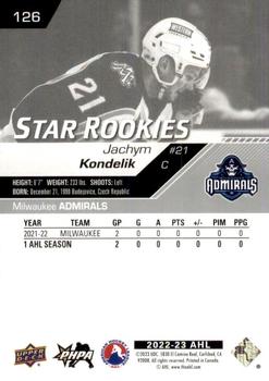 2022-23 Upper Deck AHL #126 Jachym Kondelik Back