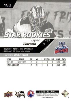 2022-23 Upper Deck AHL #130 Dylan Garand Back