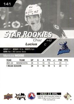 2022-23 Upper Deck AHL #141 Chaz Lucius Back