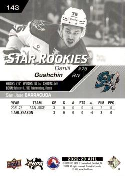 2022-23 Upper Deck AHL #143 Danil Gushchin Back