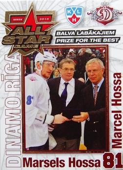 2009-10 Dinamo Riga - KHL All-Star Game 2010 - Gold #AS-MH1 Marcel Hossa Front
