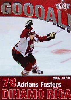 2009-10 Dinamo Riga - Goooal - Silver #G-AF Adrian Foster Front