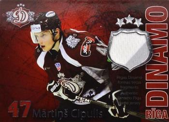 2009-10 Dinamo Riga - Game Used Jersey Shield #MC-2 Martins Cipulis Front