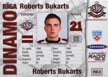 2009-10 Dinamo Riga - Game Used Jersey Shield #RB-2 Roberts Bukarts Back