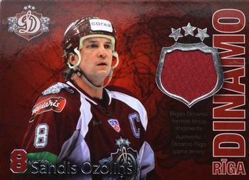 2009-10 Dinamo Riga - Game Used Jersey Shield #SO-2 Sandis Ozolinsh Front