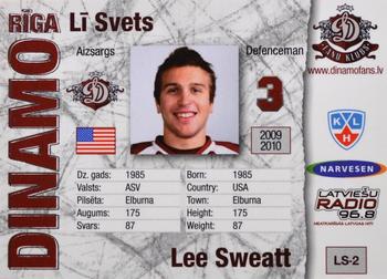 2009-10 Dinamo Riga - Game Used Jersey Shield Patch #LS-2 Lee Sweatt Back