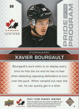 2022-23 Upper Deck Team Canada Juniors #80 Xavier Bourgault Back