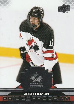 2022-23 Upper Deck Team Canada Juniors #88 Josh Filmon Front