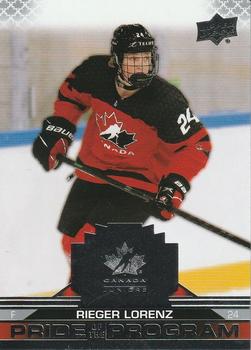 2022-23 Upper Deck Team Canada Juniors #89 Rieger Lorenz Front