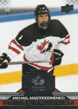 2022-23 Upper Deck Team Canada Juniors #95 Michael Mastrodomenico Front