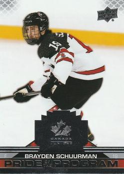 2022-23 Upper Deck Team Canada Juniors #99 Brayden Schuurman Front