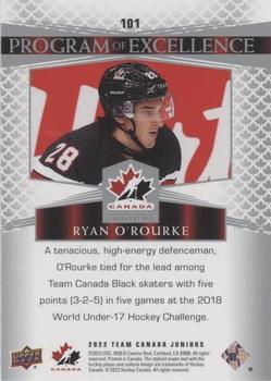 2022-23 Upper Deck Team Canada Juniors #101 Ryan O'Rourke Back