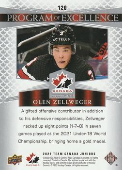 2022-23 Upper Deck Team Canada Juniors #120 Olen Zellweger Back