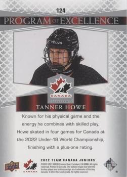 2022-23 Upper Deck Team Canada Juniors #124 Tanner Howe Back