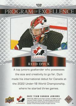 2022-23 Upper Deck Team Canada Juniors #132 Reid Dyck Back