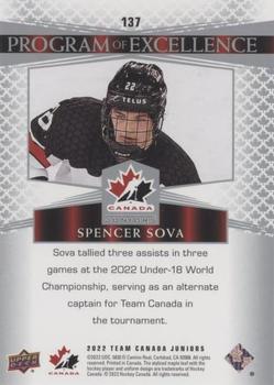 2022-23 Upper Deck Team Canada Juniors #137 Spencer Sova Back