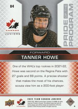 2022-23 Upper Deck Team Canada Juniors - Green Frenzy #84 Tanner Howe Back