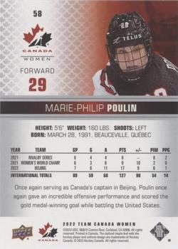 2022-23 Upper Deck Team Canada Juniors - Pillars of Light #58 Marie-Philip Poulin Back