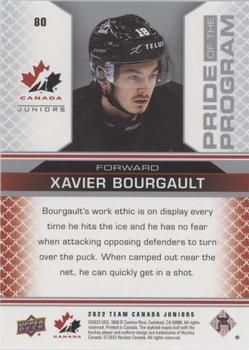 2022-23 Upper Deck Team Canada Juniors - Pillars of Light #80 Xavier Bourgault Back
