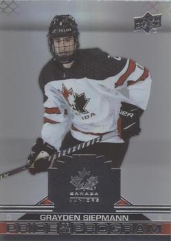 2022-23 Upper Deck Team Canada Juniors - Pillars of Light #90 Grayden Siepmann Front