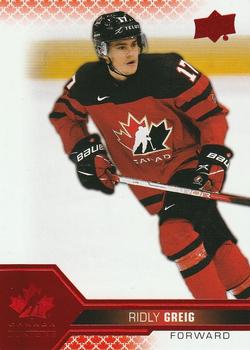 2022-23 Upper Deck Team Canada Juniors - Red #7 Ridly Greig Front