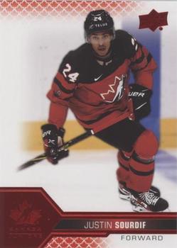 2022-23 Upper Deck Team Canada Juniors - Red #16 Justin Sourdif Front