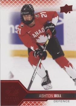 2022-23 Upper Deck Team Canada Juniors - Red #52 Ashton Bell Front