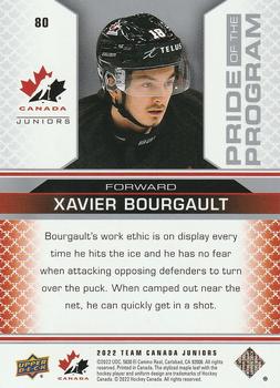 2022-23 Upper Deck Team Canada Juniors - Red #80 Xavier Bourgault Back